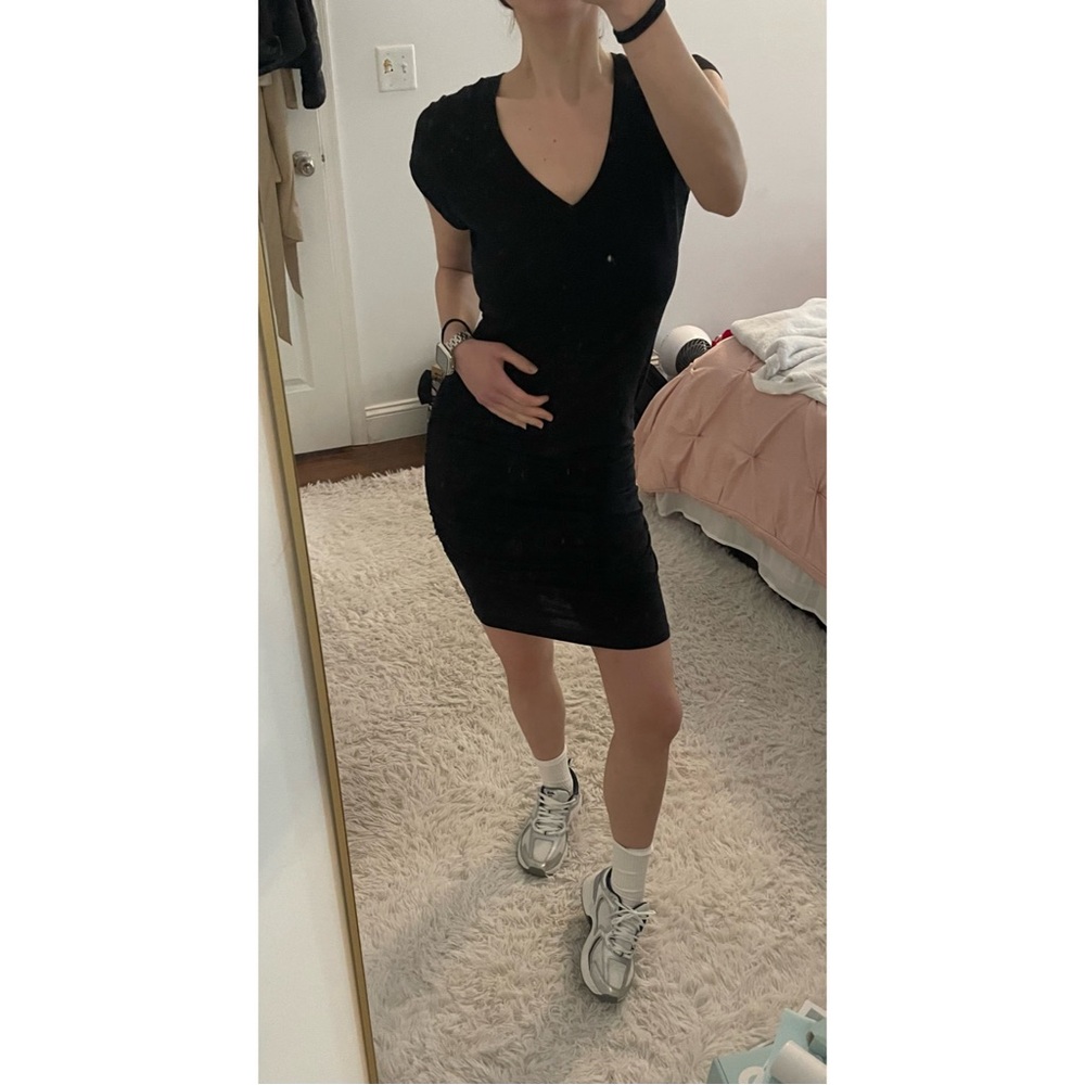 Sundry Cotton Black Bodycon XS Dress $70 Value